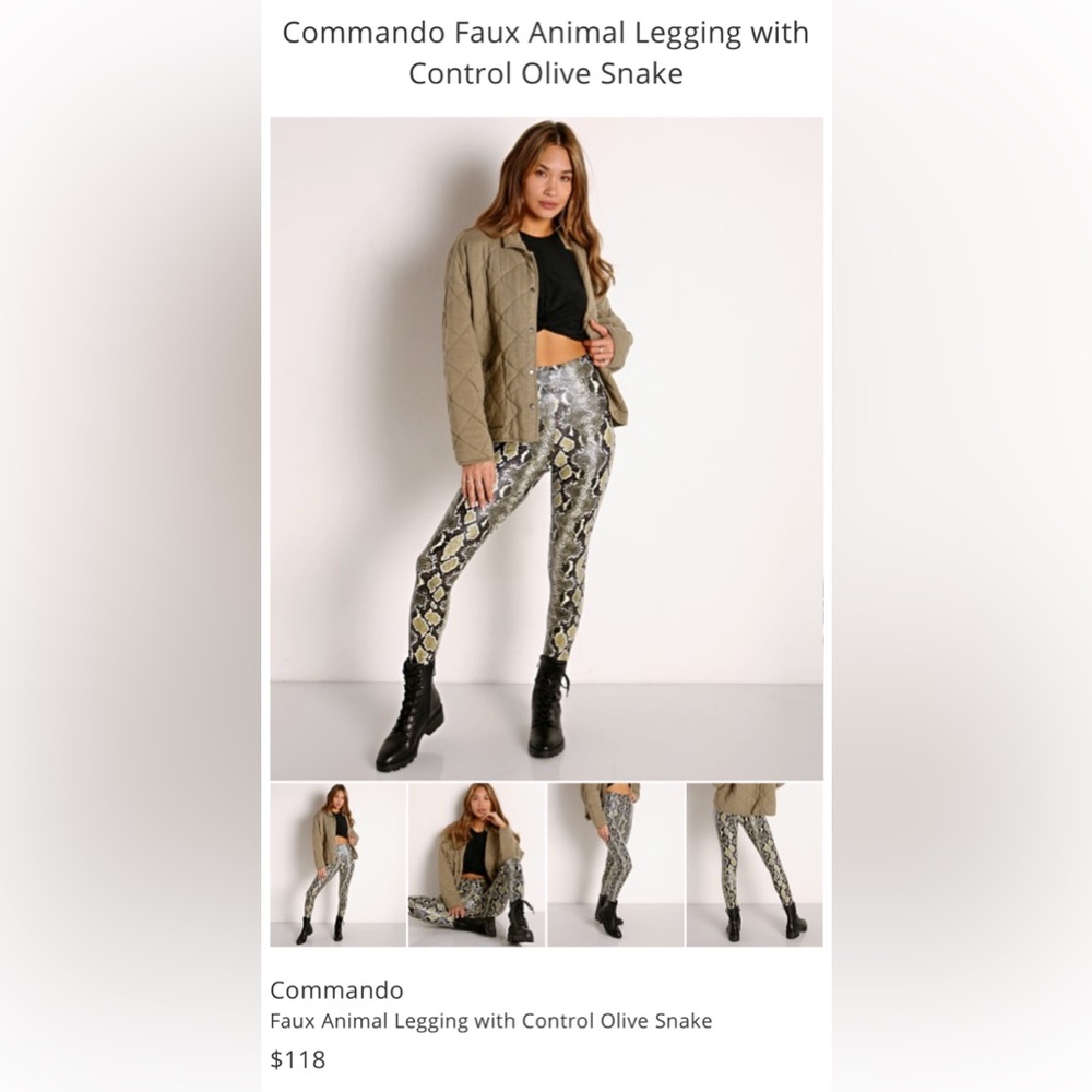 Commando control style Snake Print Leggings